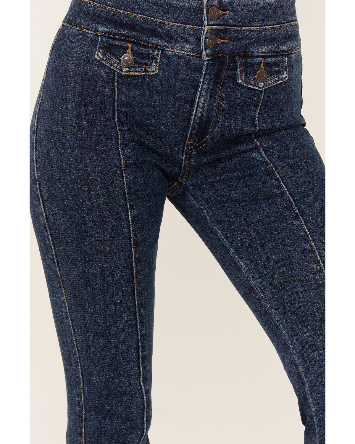 Image #2 - Idyllwind Women's La Vista Dark Wash Legend High Rise Bootcut Comfort Stretch Denim Jeans, Medium Wash, hi-res