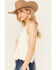 Image #2 - Shyanne Women's Soul and Spirit Cage Back Fringe Graphic Tank, Cream, hi-res