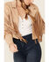 Image #3 - Saints & Hearts Women's Faux Suede Cropped Fringe Jacket, , hi-res
