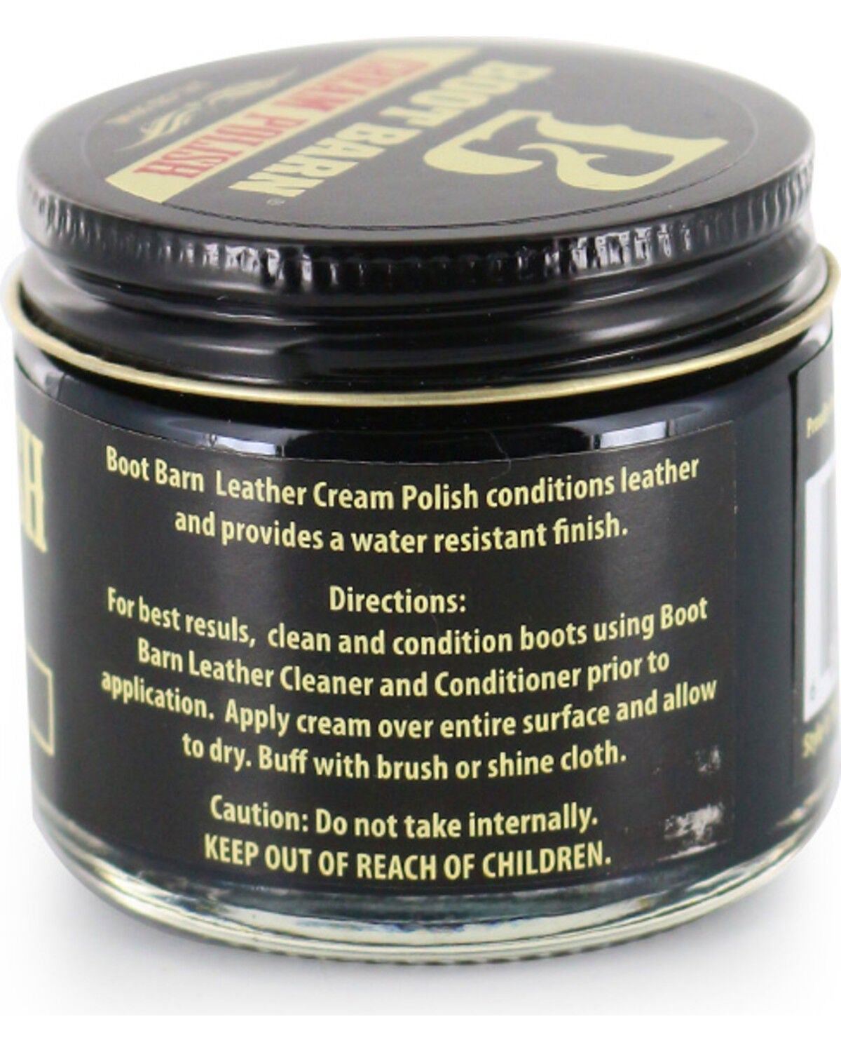 Image #2 - BB Ranch Black Leather Cream Polish, Black, hi-res
