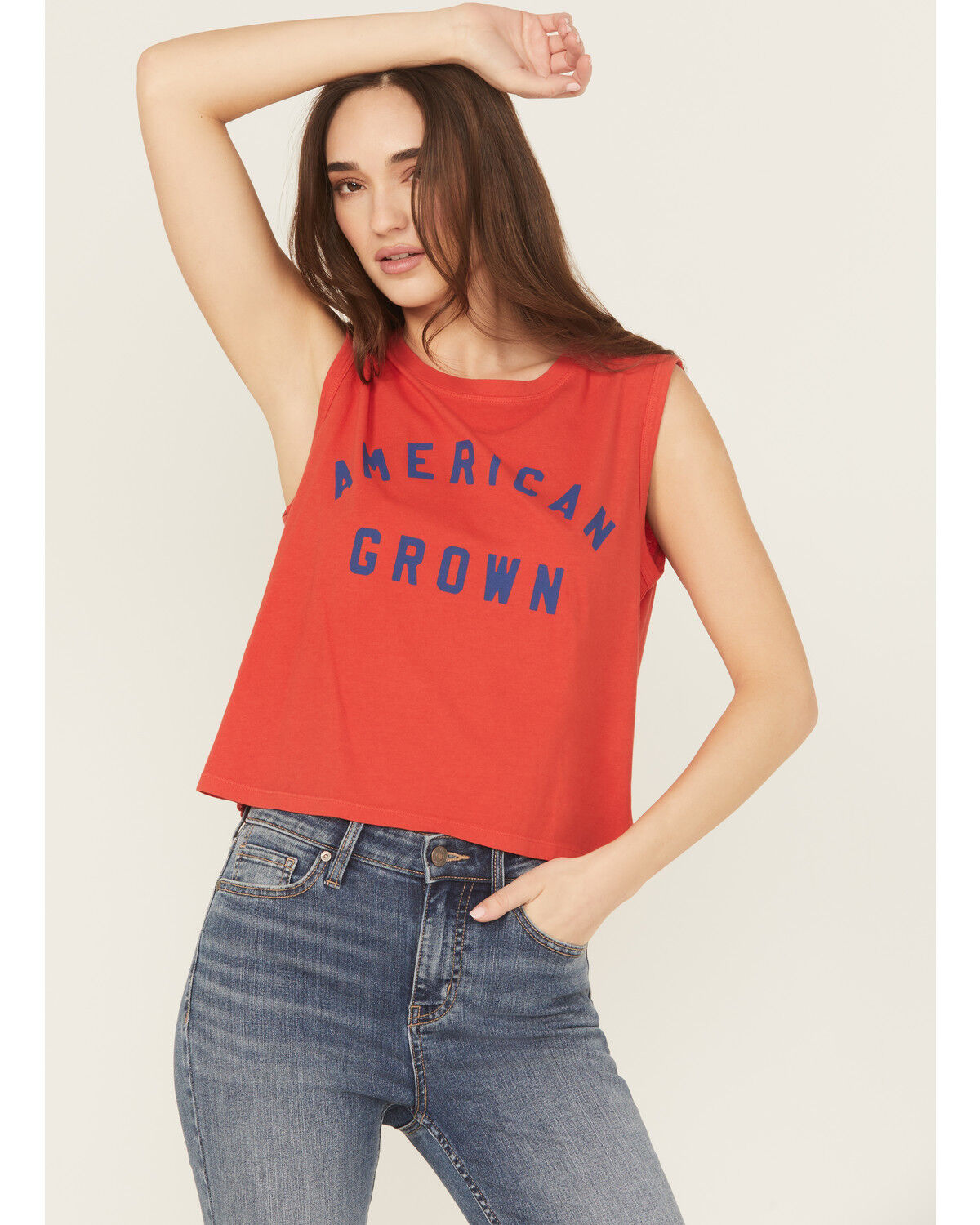 White Crow Women's American Grown Tank, Red, hi-res