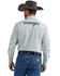 Image #2 - Wrangler Men's Geo Print Logo Long Sleeve Snap Western Shirt - Tall, Grey, hi-res