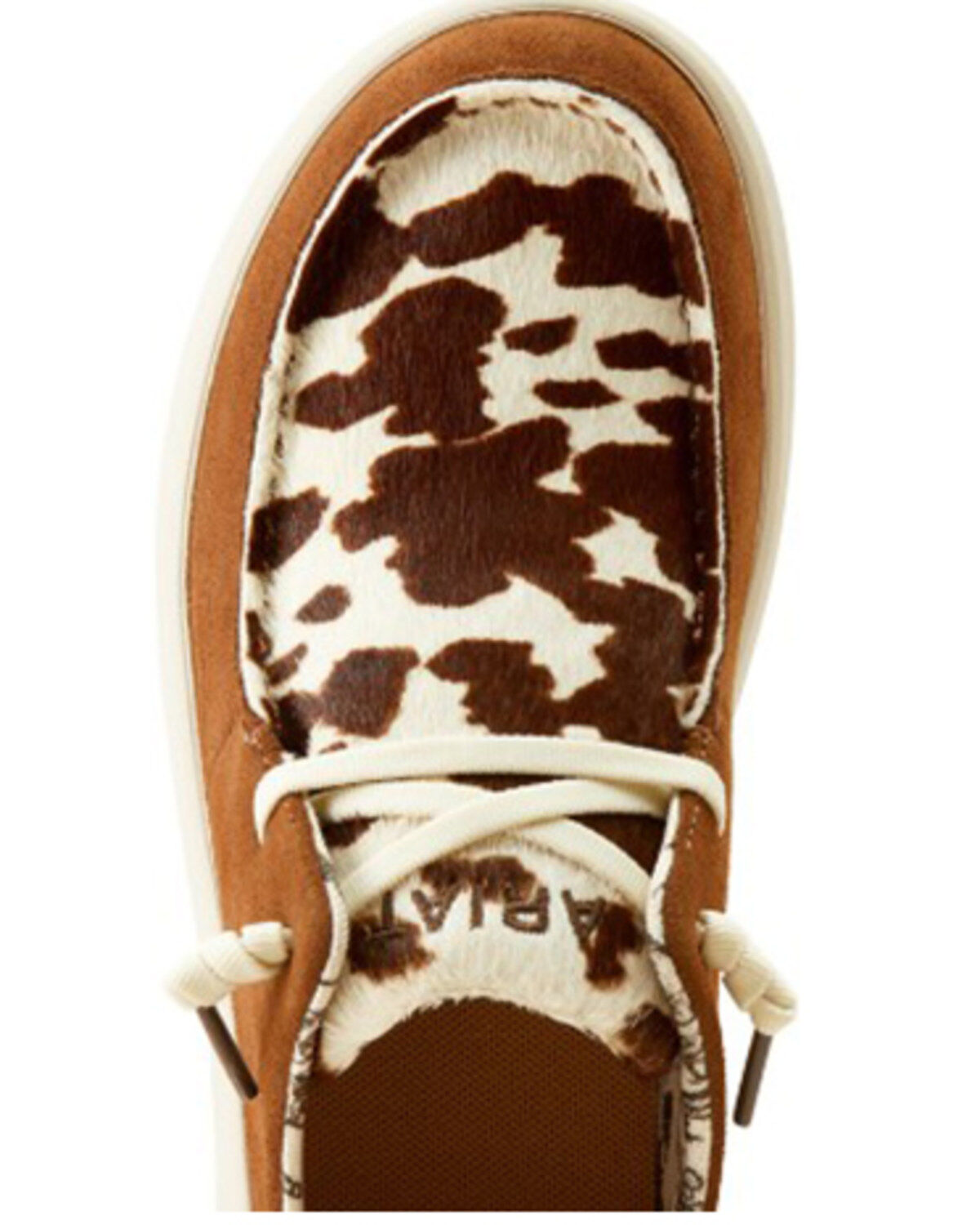 Image #4 - Ariat Women's Hilo Suede and Hairon Casual Shoes - Moc Toe, Brown, hi-res