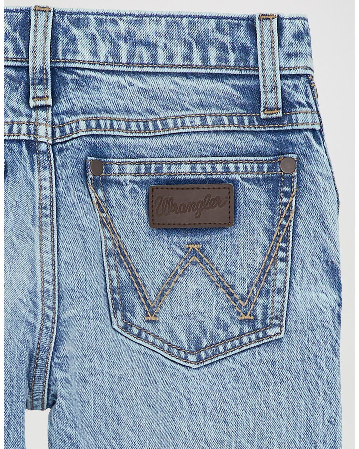 Image #2 - Wrangler Retro Boys' Jones Acid Wash Slim Bootcut Stretch Denim Jeans, Blue, hi-res