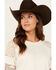 Image #2 - Shyanne Women's Wanda Fleece Mix Pullover Sweatshirt, Oatmeal, hi-res