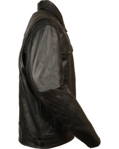 Image #3 - Milwaukee Leather Men's Utility Vented Cruiser Jacket - Tall 4X, Black, hi-res
