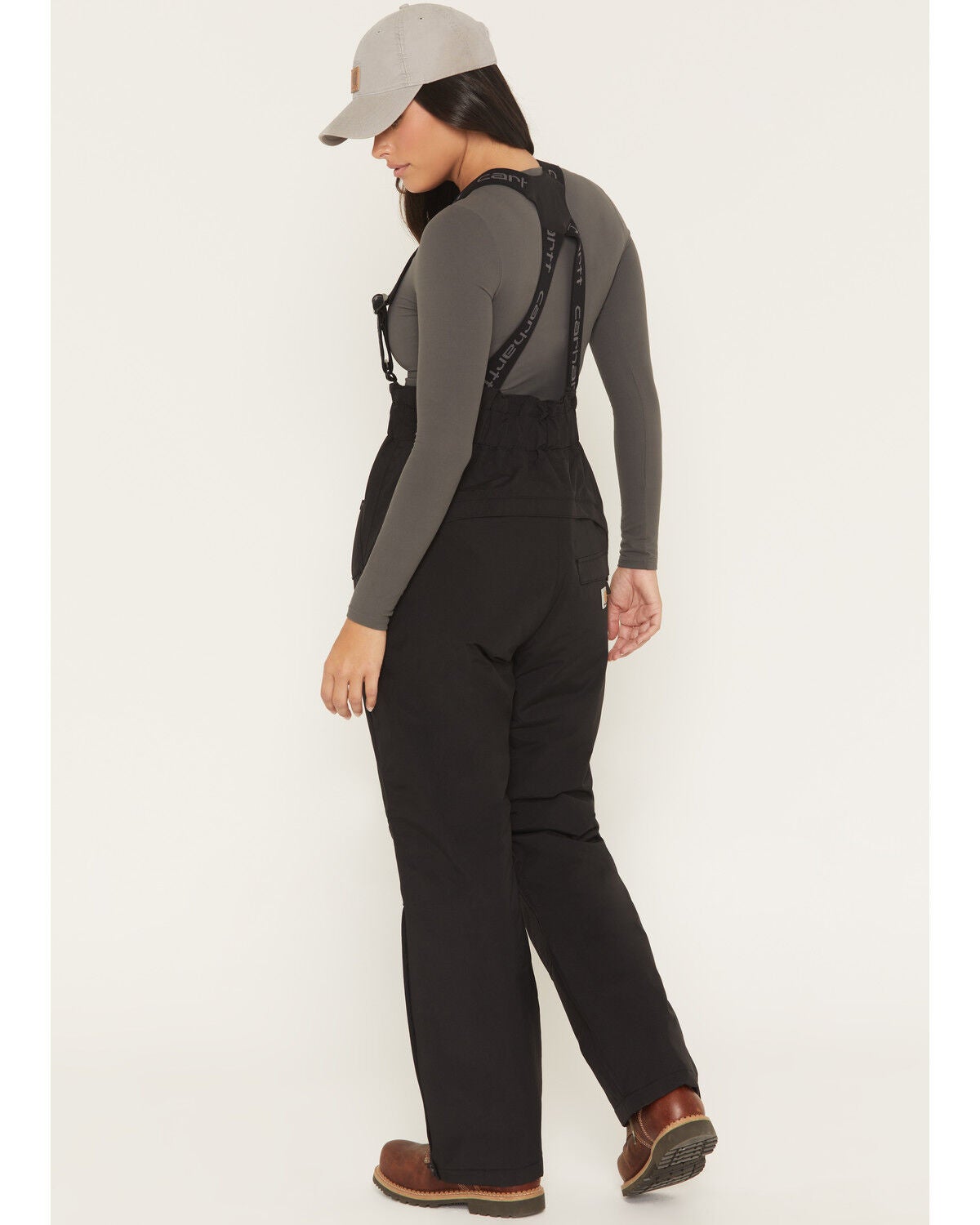 Image #3 - Carhartt Women's Storm Defender&reg; Insulated Bib Overalls, Black, hi-res