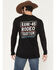 Image #1 - RANK 45® Men's Rodeo Tradition Long Sleeve Graphic T-Shirt, Black, hi-res