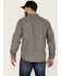 Brixton Men's Bowery Chamois Solid Long Sleeve Button-Down Western Shirt , Grey, hi-res