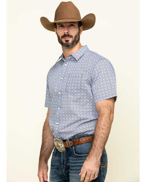 Image #3 - Gibson Men's Kinfolk Geo Print Short Sleeve Western Shirt , , hi-res
