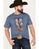 Moonshine Spirit Men's Rock Guitar Short Sleeve Graphic T-Shirt, Navy, hi-res
