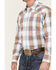Image #3 - Roper Men's Setting Sun Large Ombre Plaid Long Sleeve Pearl Snap Western Shirt, Grey, hi-res