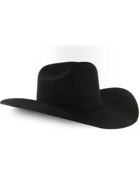 Rodeo King Low Rodeo 7X Felt Cowboy Hat, Black, hi-res