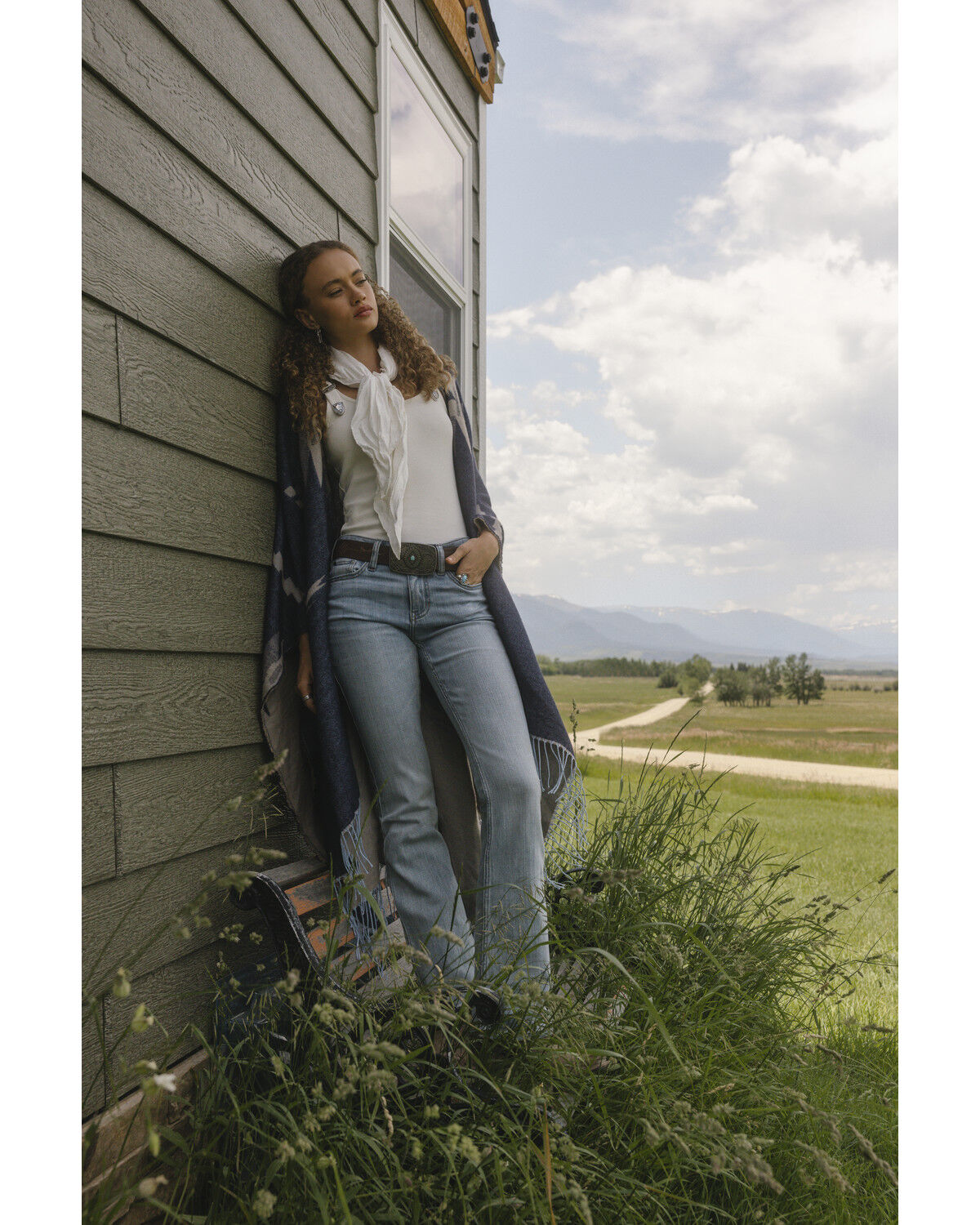 Idyllwind Women's Marydale Shawl, Khaki, hi-res