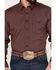 Resistol Men's Rocco Striped Print Long Sleeve Button Down Western Shirt, Black/red, hi-res