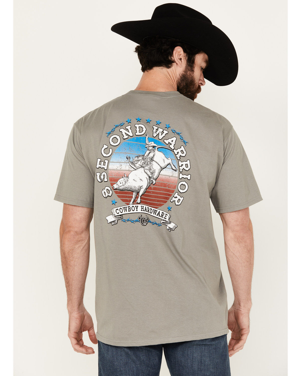 Image #4 - Cowboy Hardware Men's 8 Second Warrior Bull Rider Short Sleeve Graphic T-Shirt, , hi-res