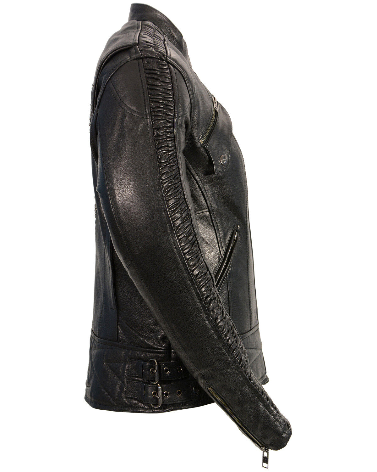 Image #2 - Milwaukee Leather Women's Concealed Carry Embroidered Phoenix Leather Jacket, Black, hi-res