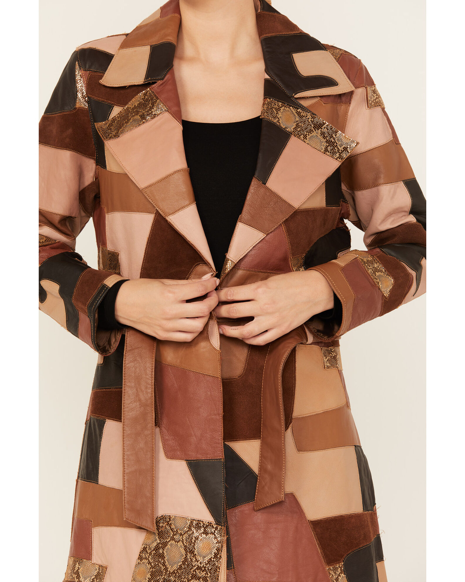 Product Name Understated Leather Women s Revolution Patched Coat