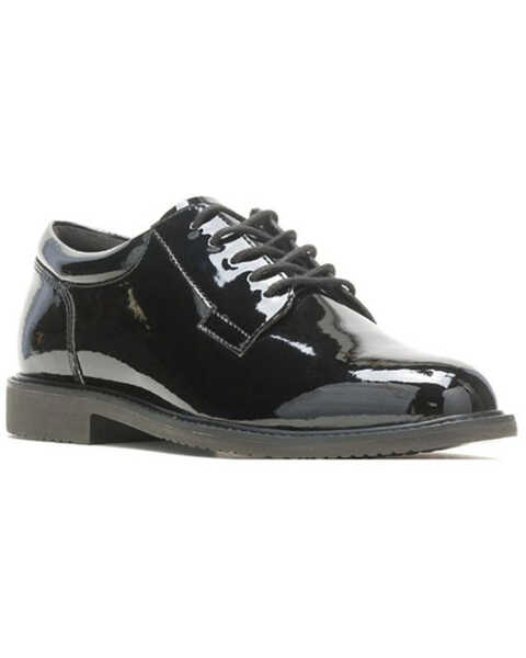 Image #1 - Bates Women's Sentry LUX High Gloss Oxford Shoes, Black, hi-res