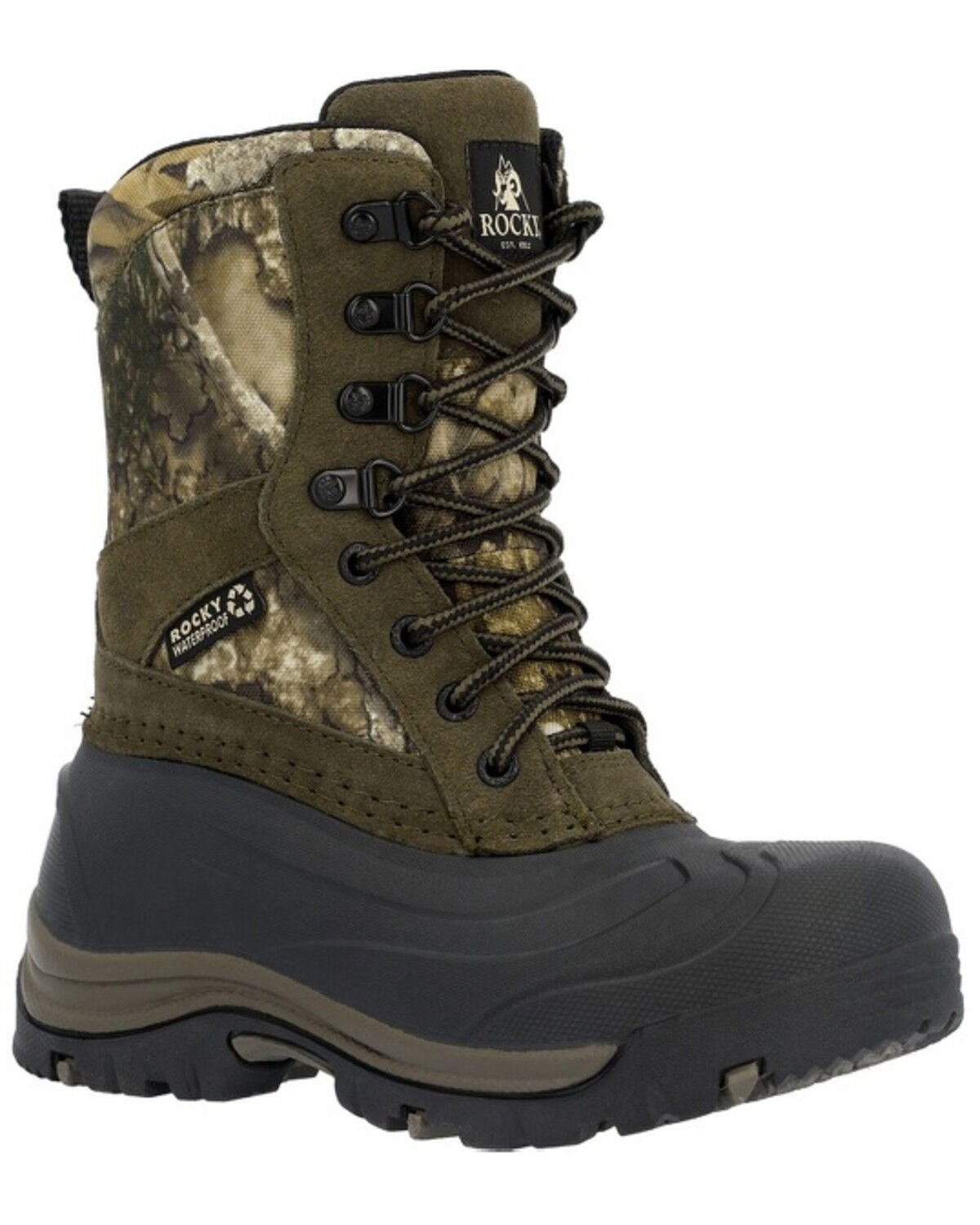 Image #1 - Rocky Boys' Jasper Trac Waterproof 2000G Insulated Outdoor Boots - Soft Toe, Brown, hi-res