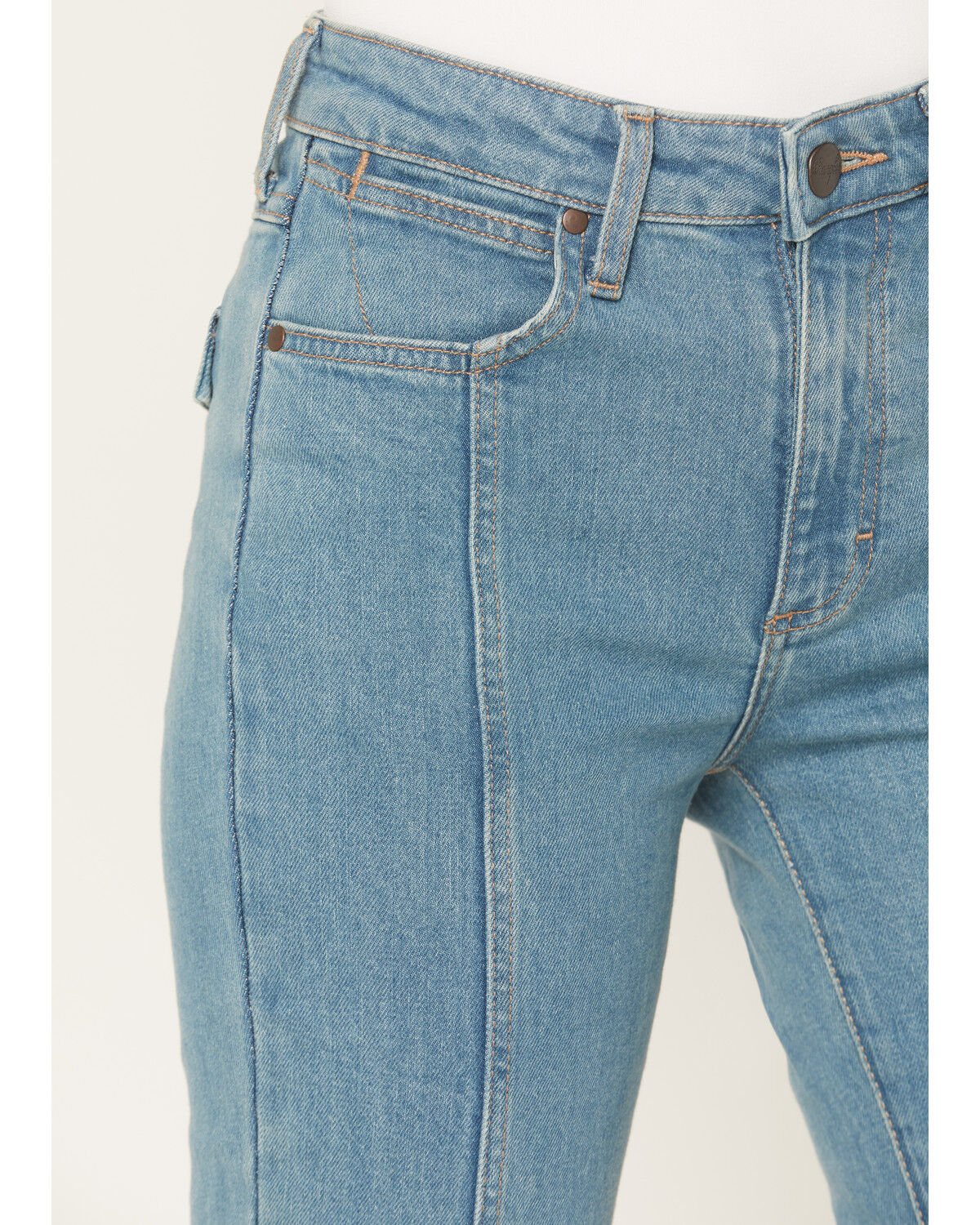 Image #2 - Wrangler Retro Women's Bailey Light Wash High Rise Stretch Trouser Jeans, Light Wash, hi-res
