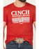 Image #3 - Cinch Men's Logo Short Sleeve Graphic T-Shirt, Red, hi-res