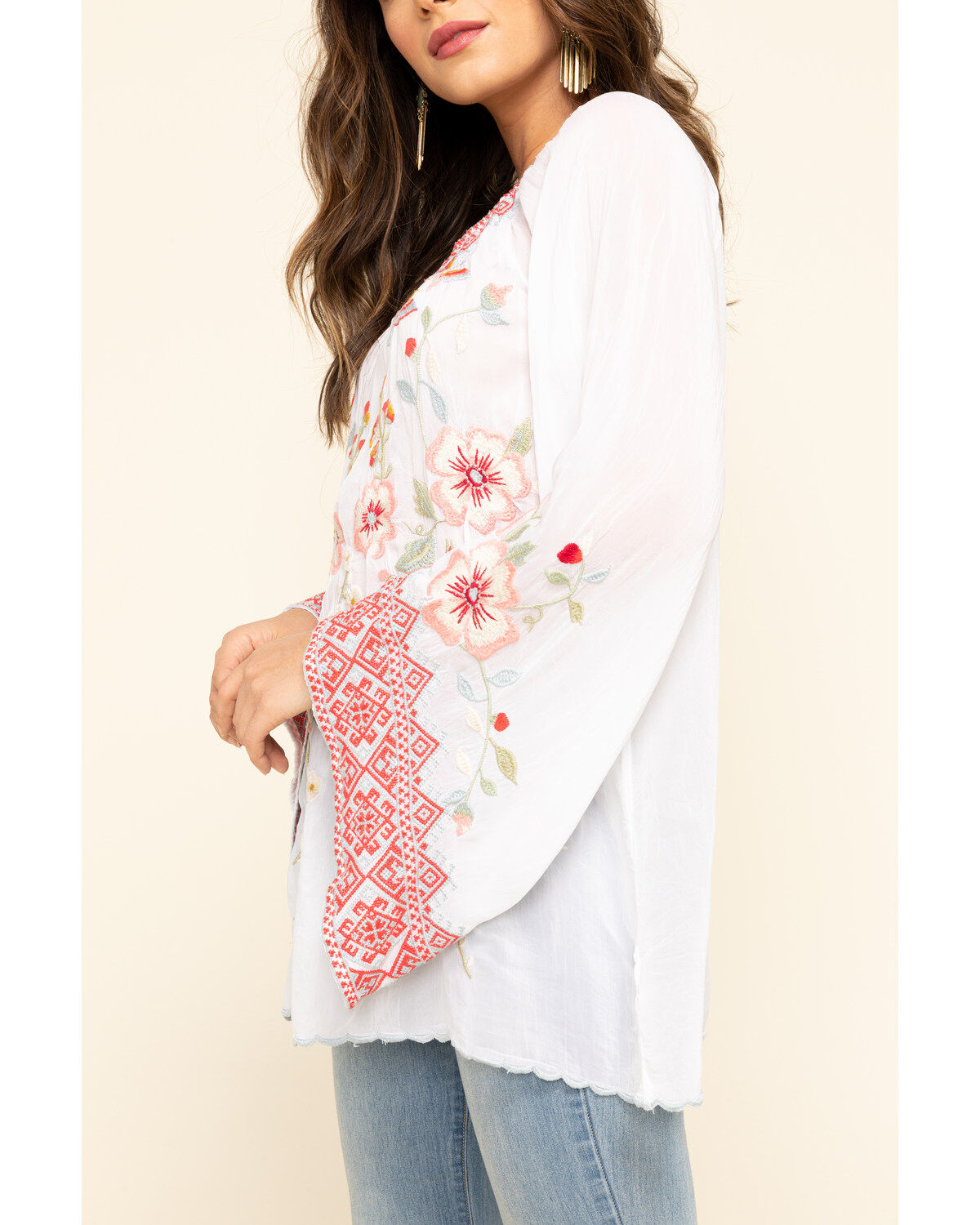 Image #3 - Johnny Was Women's White Grace Bell Sleeve Top, , hi-res