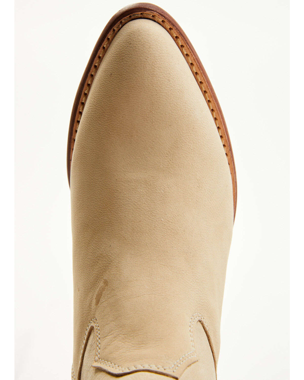 Image #6 - Lucchese Women's Lilah Western Booties - Round Toe, Cream, hi-res