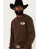 Cinch Men's Logo Graphic Long Sleeve T-Shirt, Brown, hi-res