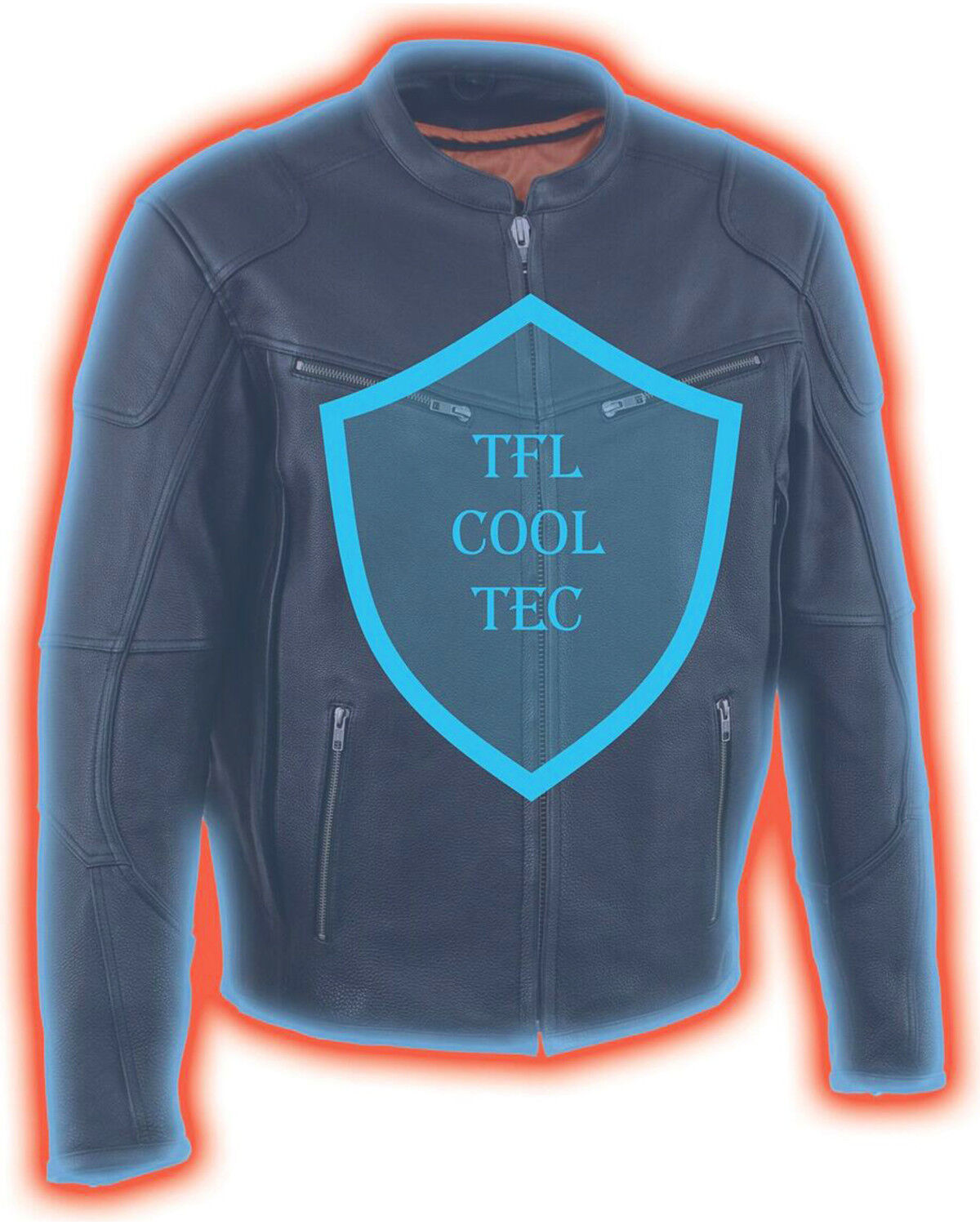 Image #4 - Milwaukee Leather Men's Cool Tec Leather Scooter Jacket - Big 4X, Black, hi-res