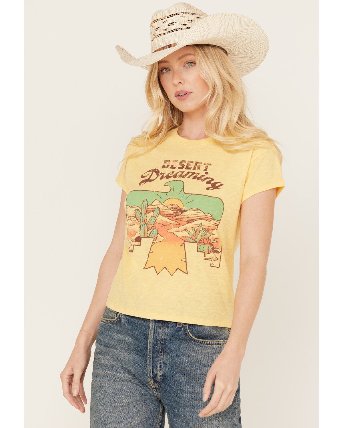 White Crow Women's Desert Dreaming Short Sleeve Graphic Tee, Mustard, hi-res