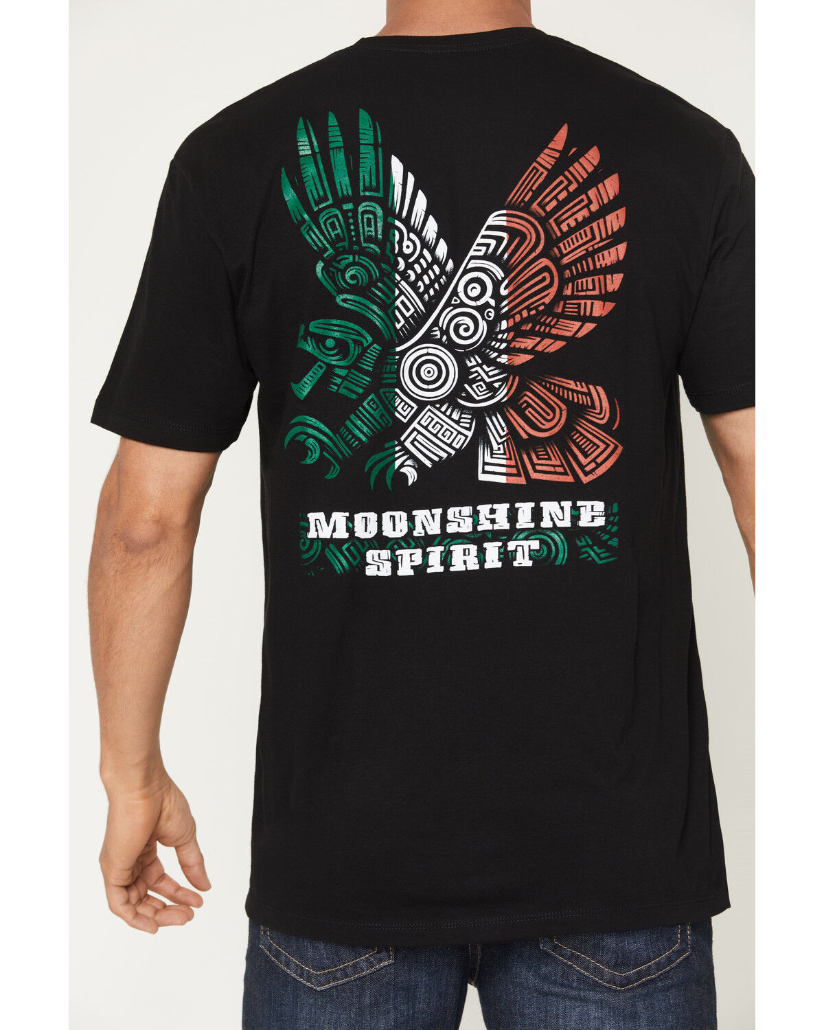 Image #4 - Moonshine Spirit Men's Mexico Eagle Short Sleeve Graphic T-Shirt, Black, hi-res