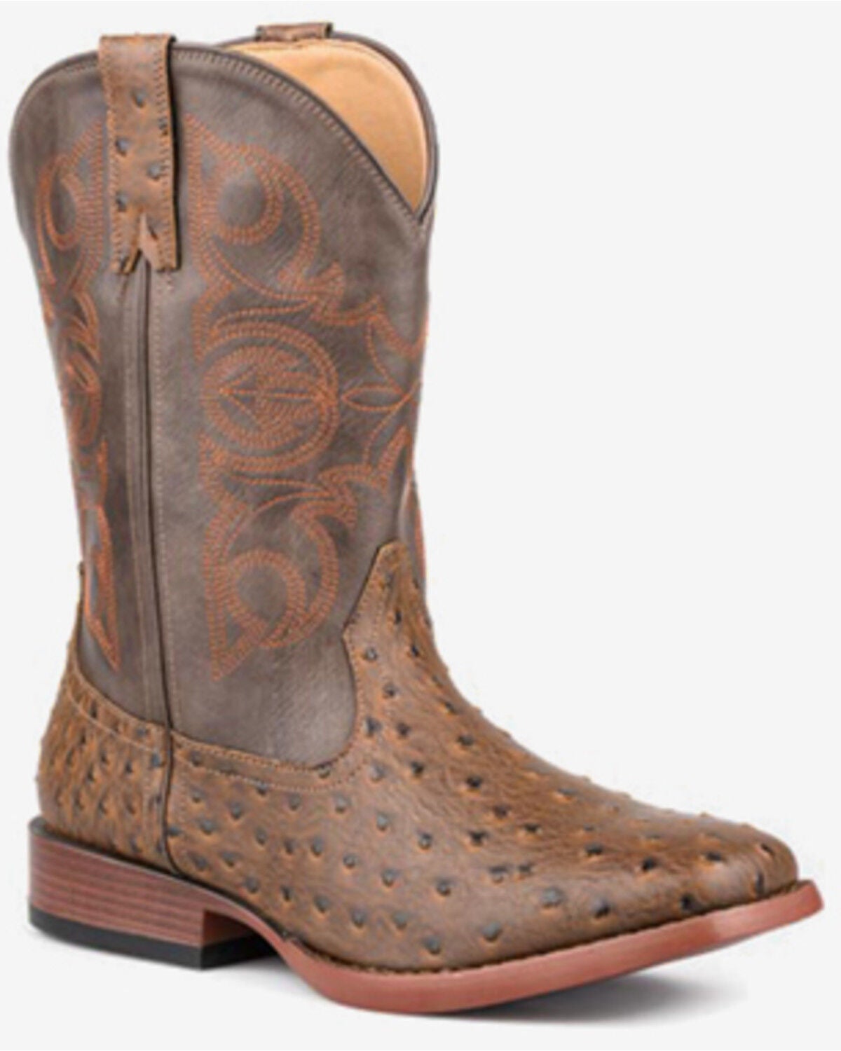 Roper Toddler Boys' Luke Western Boots - Broad Square Toe, Brown, hi-res