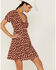 Lush Women's Daisy Print Mini Dress, Rust Copper, hi-res