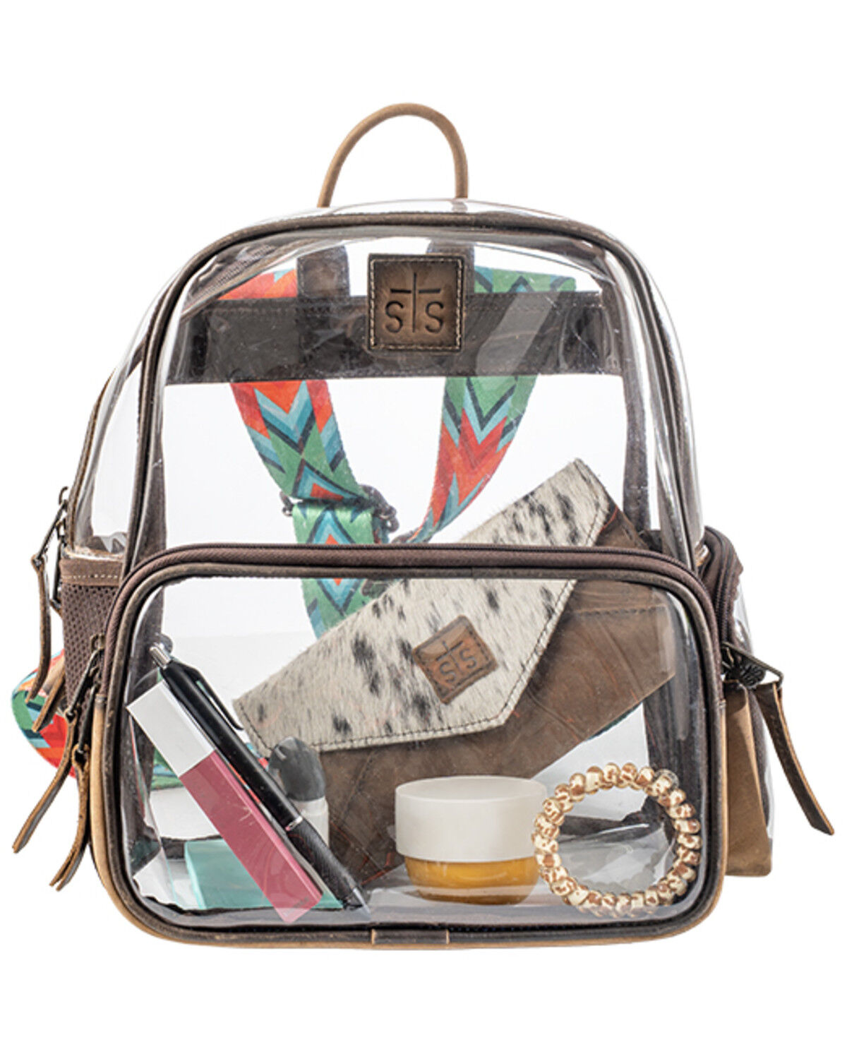 Image #2 - STS Ranchwear by Carroll Clear Stadium Backpack, Brown, hi-res