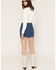Image #3 - Bona Women's Medium Wash Denim Mini Skirt, Medium Wash, hi-res