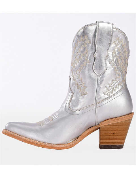 Image #3 - Corral Women's Silver Embroidered Boots - Pointed Toe, , hi-res