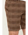 Image #2 - Brixton Men's Choice Stretch Twill Chino Shorts, Brown, hi-res
