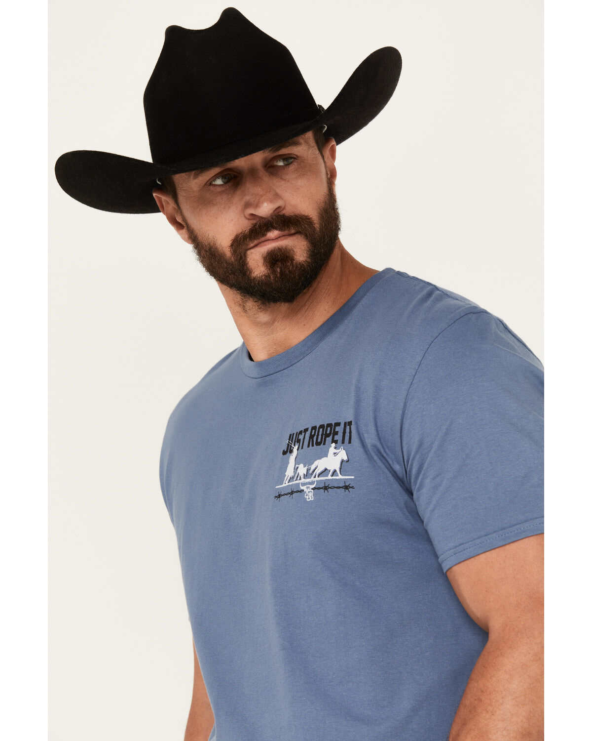Image #2 - Cowboy Hardware Men's Just Rope It Short Sleeve Graphic T-Shirt, , hi-res