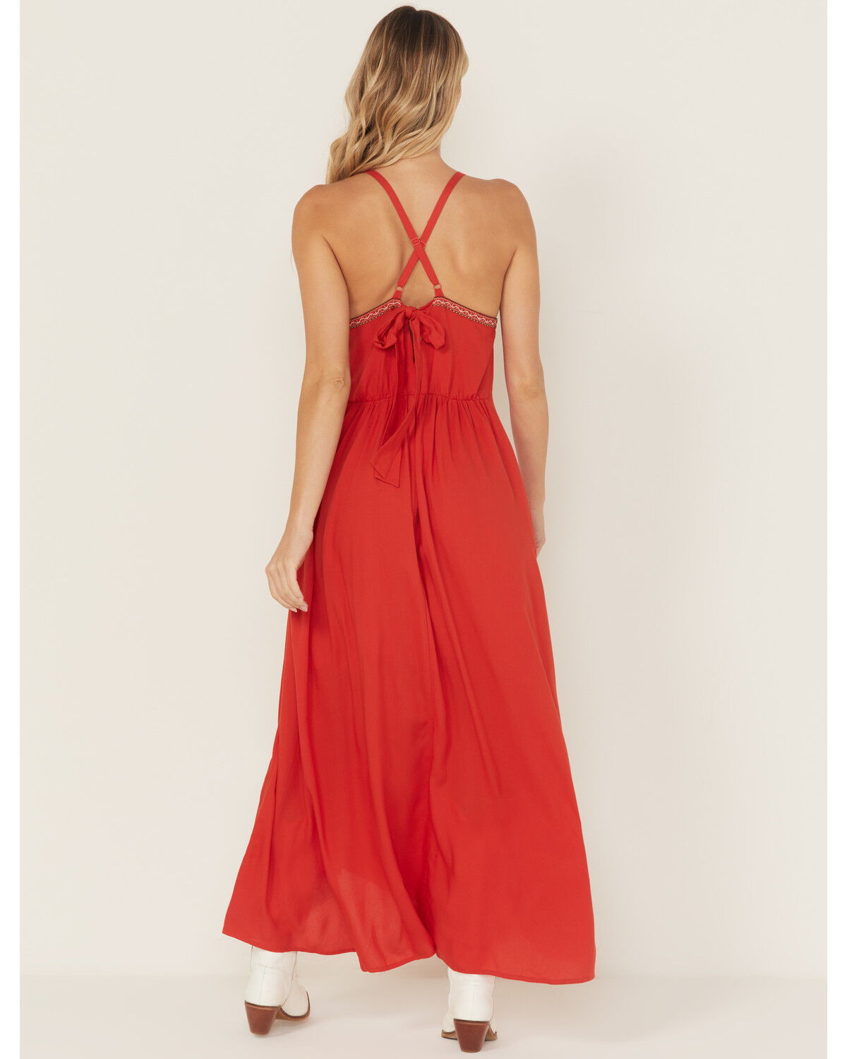 Image #4 - Shyanne Women's High-Low Maxi Dress, Red, hi-res
