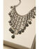 Image #1 - Shyanne Women's Sparkle N' Spice Fringe Statement Bib Necklace, Silver, hi-res