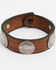 Image #2 - Paige Wallace Men's Nickel Leather Bracelet, Brown, hi-res