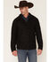 Image #1 - Panhandle Slim Men's Southwestern Print Embossed 1/4 Zip Pullover, Black, hi-res