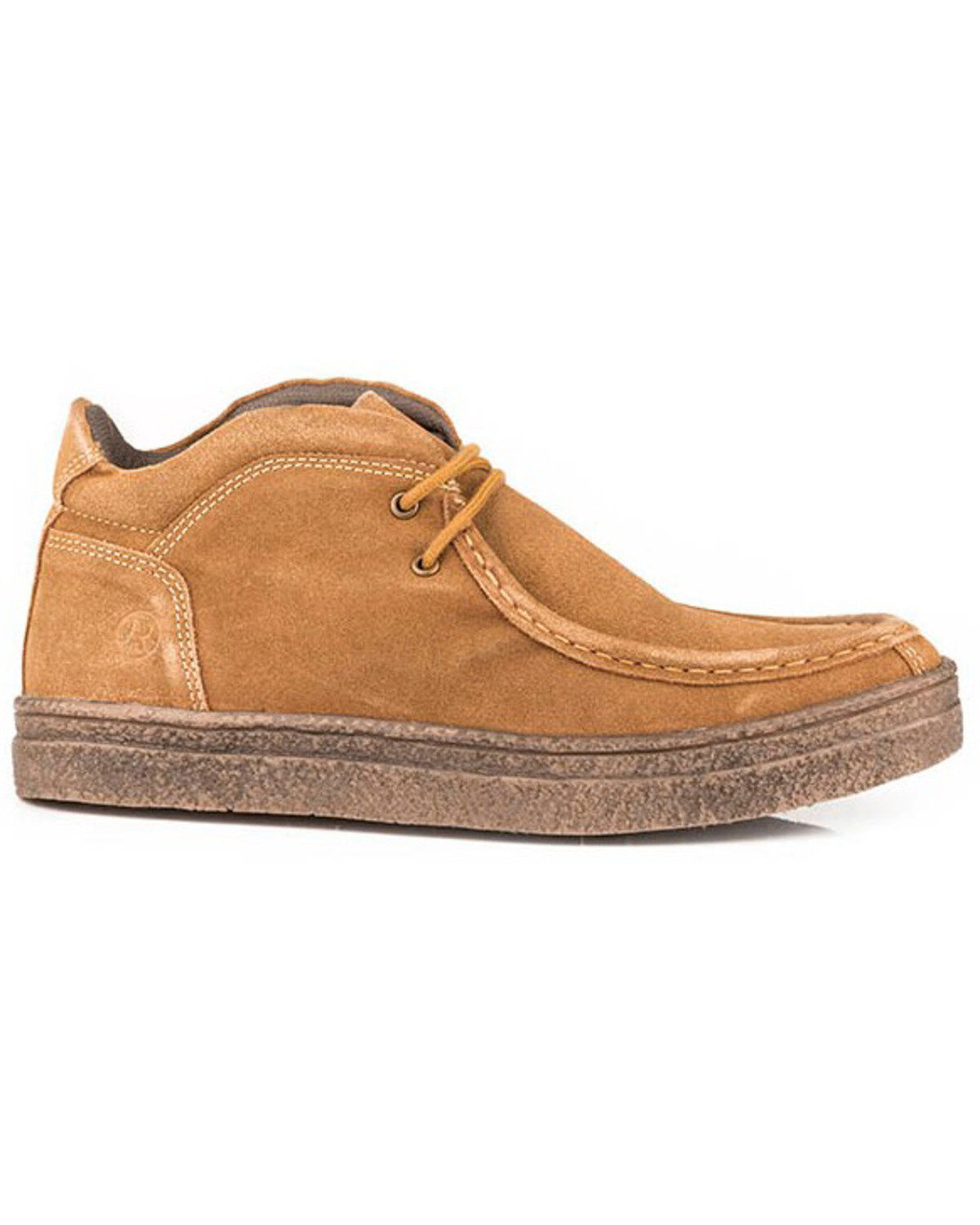 Roper Men's Ryder Embossed TPR Crepe Casual Chukka Shoes - Moc Toe , Tan