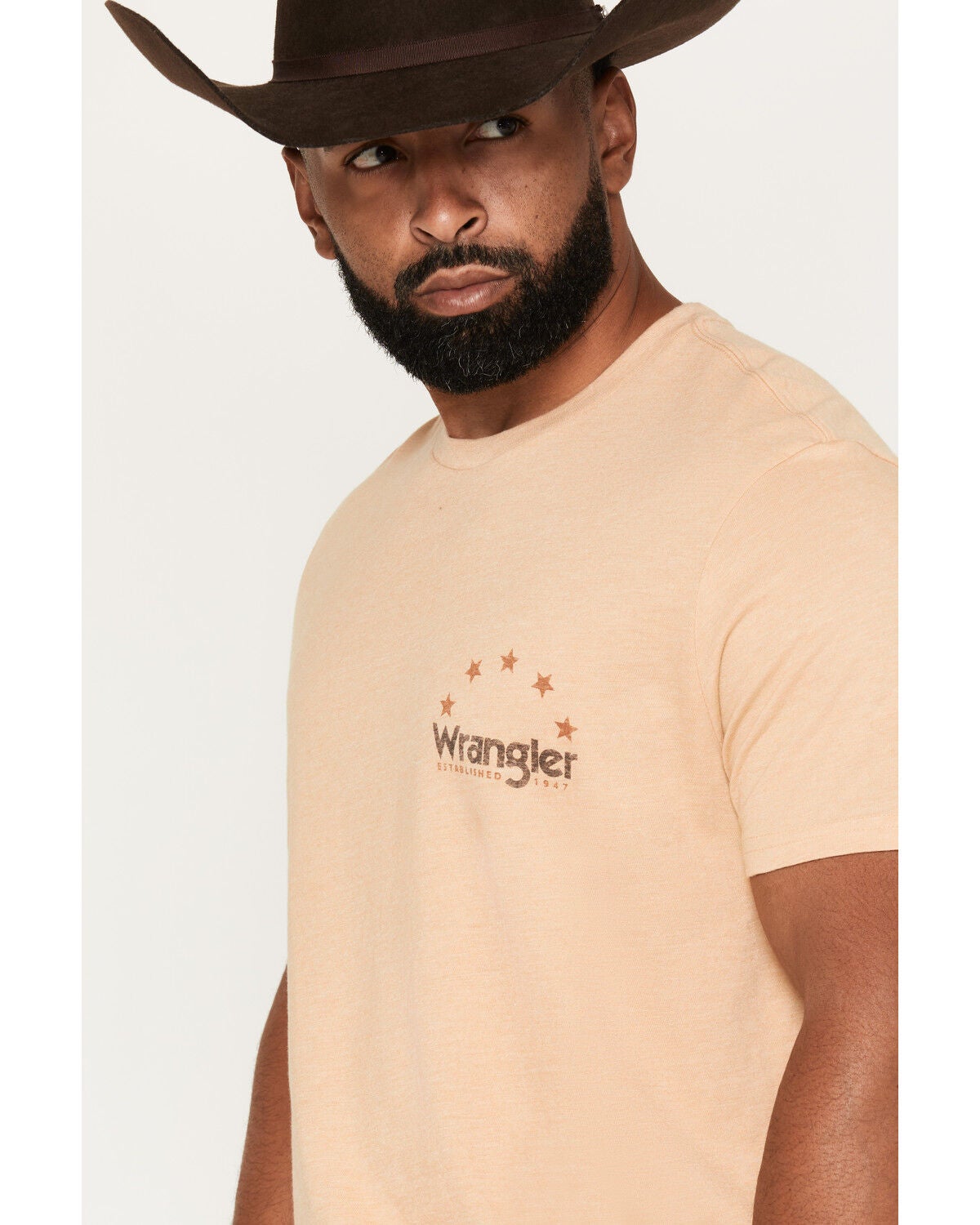 Image #3 - Wrangler Men's High Desert Skull Short Sleeve Graphic T-Shirt, Yellow, hi-res
