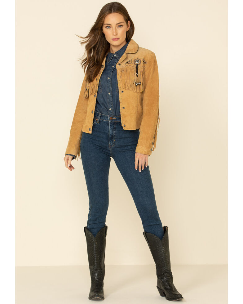 Scully Women's Suede Leather Fringe Jacket | Boot Barn