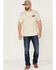 Brixton Men's Linwood Logo Graphic Standard T-Shirt , Cream, hi-res