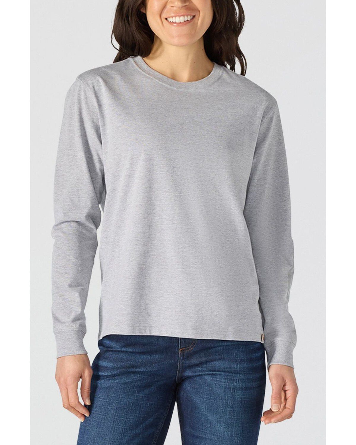 Carhartt Women's Irvine Loose Long Sleeve Work Shirt, Heather Grey, hi-res