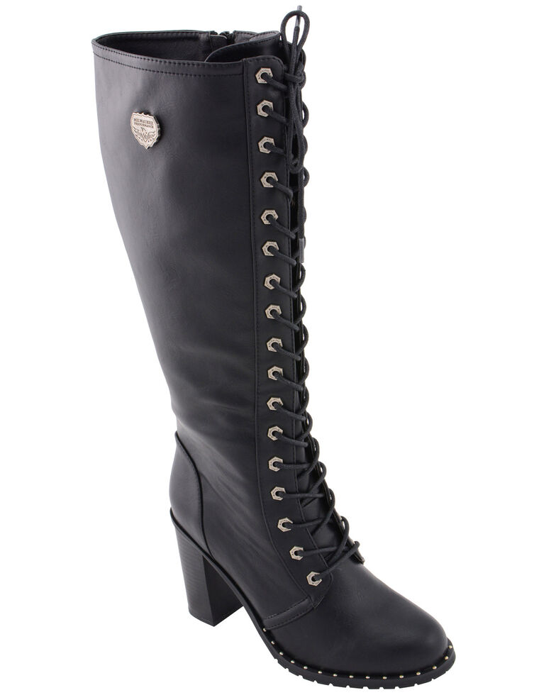 black lace to toe boots