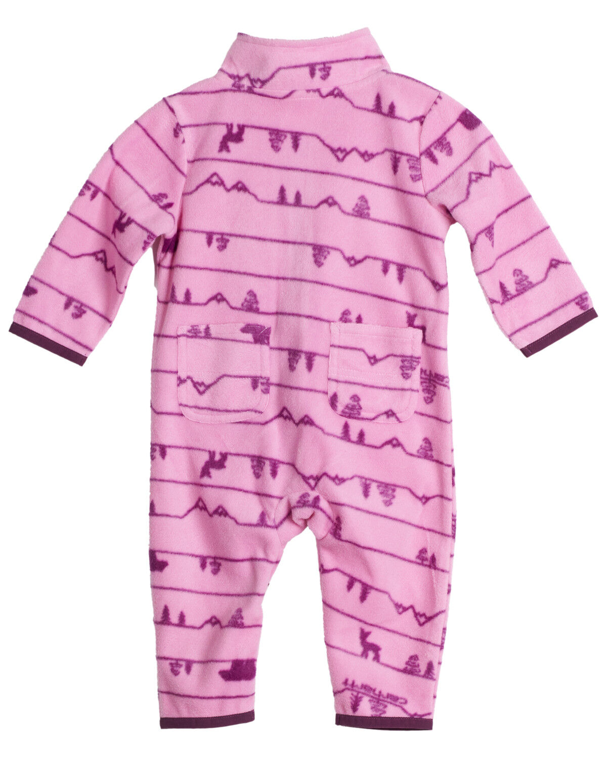 Image #2 - Carhartt Infant Girls' Printed Zip-Front Long Sleeve Onesie, Pink, hi-res